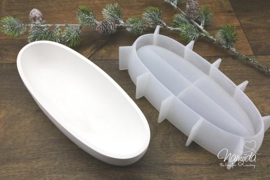 1 Stück ♥ GIESSFORM SILIKON - SCHALE OVAL 21,5cm ♥