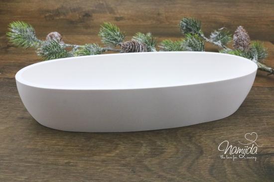 1 Stück ♥ GIESSFORM SILIKON - SCHALE OVAL 21,5cm ♥