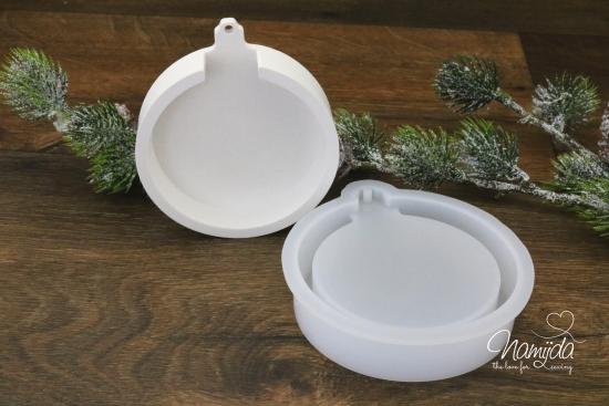 1 STÜCK ♥ GIESSFORM SILIKON WEIHNACHTS ANHÄNGER RÜCKSEITE FÜR LED ♥