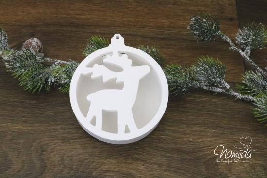 1 STÜCK ♥ GIESSFORM SILIKON WEIHNACHTS ANHÄNGER RÜCKSEITE FÜR LED ♥