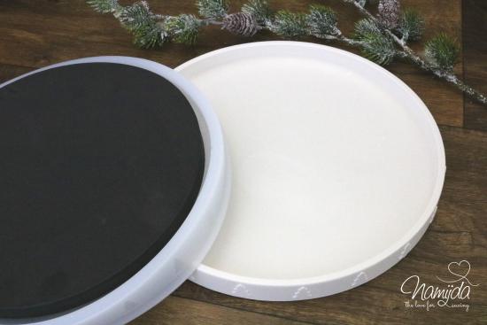 1 Stück ♥ GIESSFORM SILIKON - SCHALE TANNENBÄUME 25cm ♥
