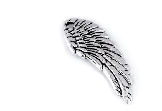 1 Stück - ENGELSFLÜGEL ANHäNGER - SiLBER - 10x26mm