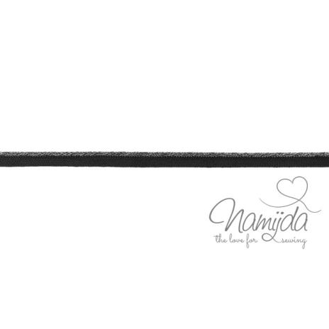 1 MTR. ♥ GLITZER LUREX PASPELBAND SCHWARZ/SILBER