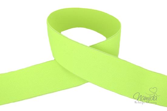 1 MTR. Soft Glitzer Gummiband 40mm NEON GRÜN
