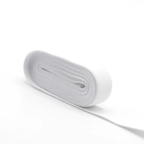 2,5 MTR. STÜCK Soft Bund Gummiband 30mm - WeiSS