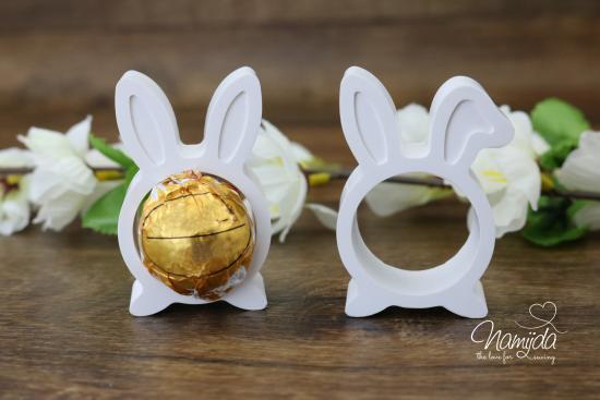 1 STÜCK ♥ GIESSFORM SILIKON HASENDUO FÜR SCHOKOEIER & SERVIERTTEN ♥