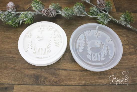 1 STÜCK ♥ GIESSFORM SILIKON WEIHNACHTSANHÄNGER SCHNEELANDSCHAFT ♥