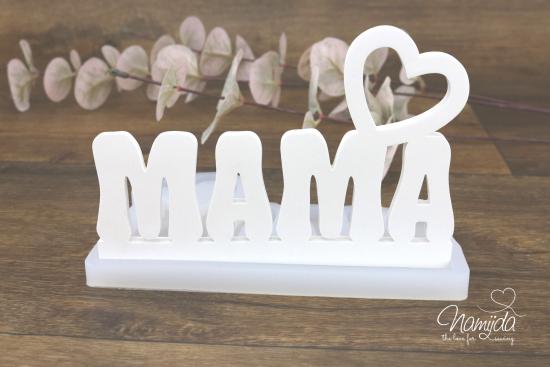 1 STÜCK ♥ GIESSFORM SILIKON EINSCHIEBER MAMA LOVE 15,7cm ♥