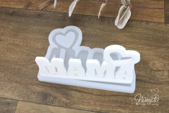 1 STÜCK ♥ GIESSFORM SILIKON EINSCHIEBER MAMA LOVE 15,7cm ♥