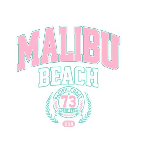 1 Stück - BÜGELBILD MALIBU - 19cm