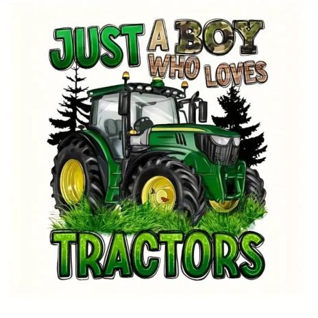 1 Stück - BÜGELBILD TRACTORS 18cm x 18cm