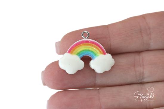 1 Stück - GLITZER REGENBOGEN DIY ANHÄNGER