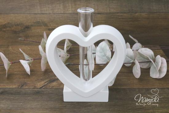 1 Stück ♥ GIESSFORM SILIKON - BLUMENVASE HERZ + 1 REAGENZGLAS ♥