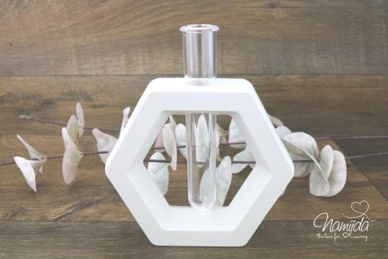 1 STÜCK ♥ GIESSFORM SILIKON BLUMENVASE QUADRAT + 1 REAGENZGLAS
