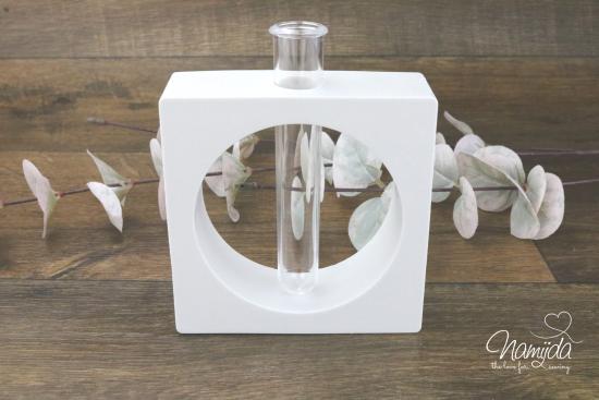 1 STÜCK ♥ GIESSFORM SILIKON BLUMENVASE KREIS + 1 REAGENZGLAS ♥