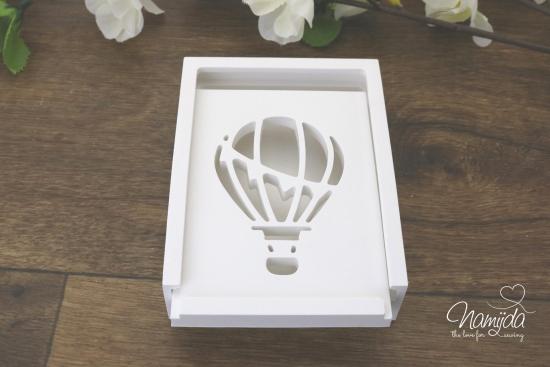 1 Stück ♥ GIESSFORM SILIKON - EINSCHIEBER HEISSLUFTBALLON FÜR  LED & GESCHENKEBOX ♥