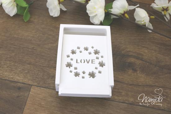 1 Stück ♥ GIESSFORM SILIKON - EINSCHIEBER LOVE FÜR  LED & GESCHENKEBOX ♥
