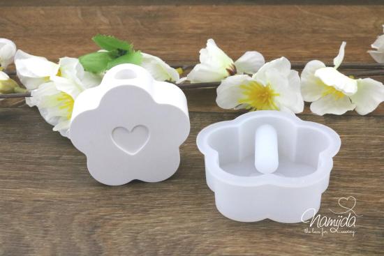 1 STÜCK ♥ GIESSFORM SILIKON KLEINE BLUMENVASE HERZBLUME ♥