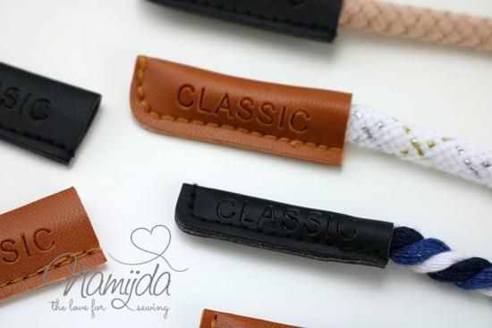 1 STÜCK KUNSTLEDER KORDELENDE - CLASSIC - BRAUN - 8mm