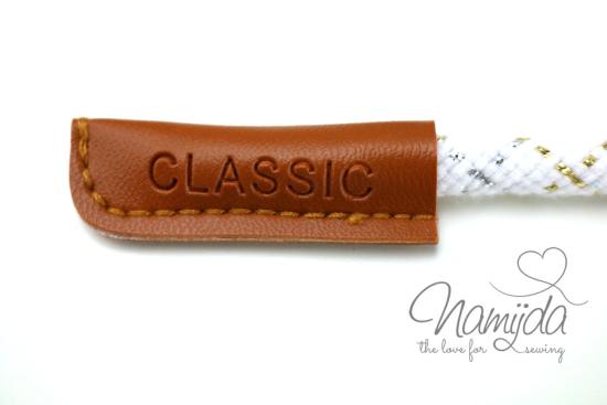 1 STÜCK KUNSTLEDER KORDELENDE - CLASSIC - BRAUN - 8mm