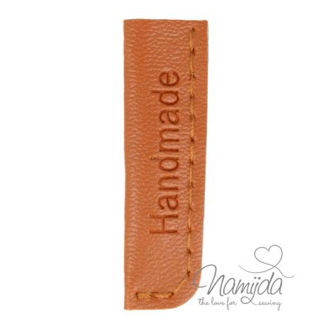 1 STÜCK KUNSTLEDER KORDELENDE - Handmade - BRAUN - 4-6mm