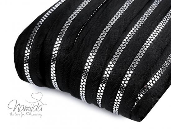 1 STÜCK - REIßVERSCHLuSS  ZiPPER - SCHwARZ - 5mm