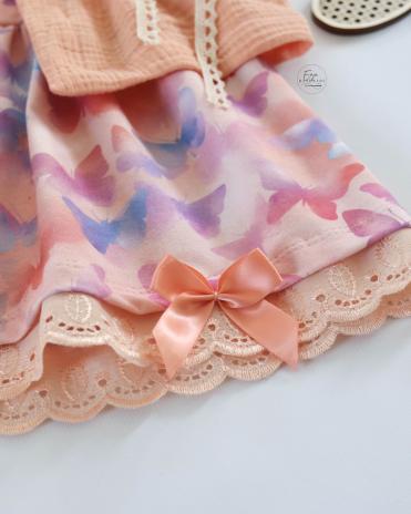 0,50 MTR.  ♥ AQUARELL MULTICOLOR BUTTERFLYS / SCHMETTERLINGE