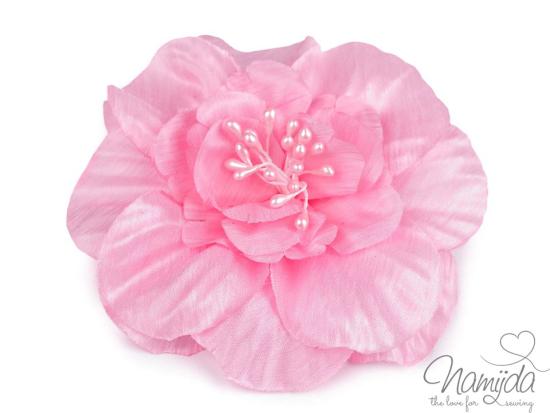 1 Stck. ♥ BLüTEN BRoSCHE RoSA - 10cm ♥