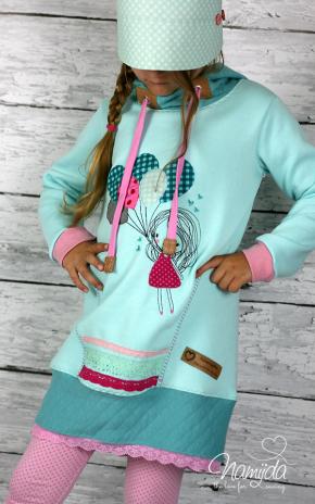 1 MTR. ♥ Kordel, Band - flach - Rosa - 1,5 cm♥