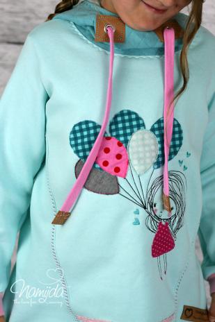 1 MTR. ♥ Kordel, Band - flach - Rosa - 1,5 cm♥