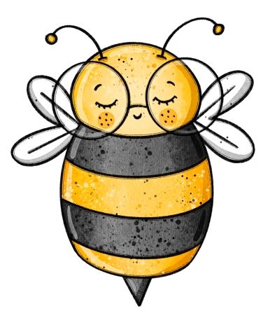 1 Stück - BÜGELBILD BUNTES GLÜCK BIENCHEN 15x14cm