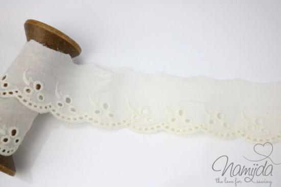 ♥1 Mtr. Wäschespitze LiLia - Creme - 4,2cm ♥