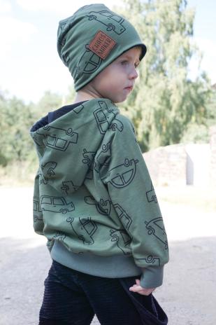 0,5 MTR.  CARS GO GREEN - FRENCH TERRY