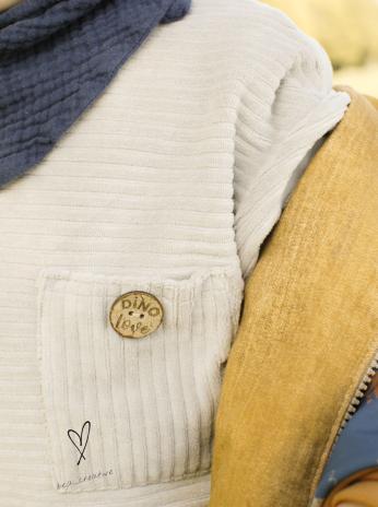 0,50 MTR. ♥ BREITCORD BAUMWOLL JERSEY - BEIGE - ELASTISCH ♥