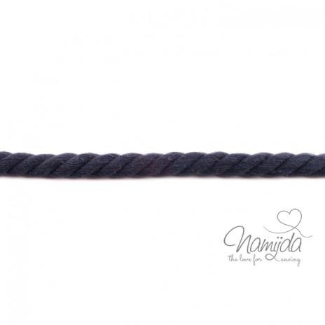 1 MTR. ♥ XXL Gedrehte Hoodie Kordel DUNKELBLAU meliert - 12mm ♥