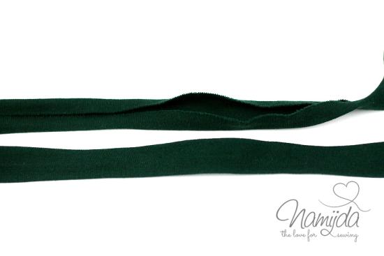 1 MTR. ♥ Elastisches Jersey Schrägband - DuNKEL GRÜN ♥