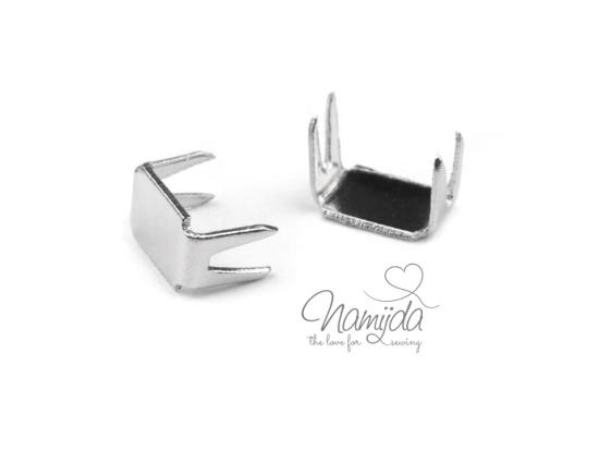 1STüCK - ENDSTÜCK REIßVERSCHLuSS  SILBER - 3mm