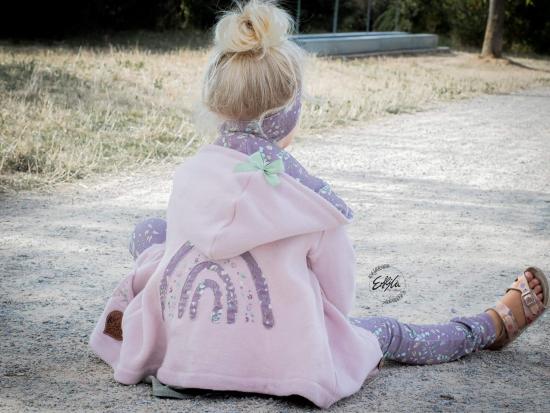 0,5 MTR. ♥ Doubelface Baumwollfleece ROSE MELANGE - 100% Baumwolle ♥