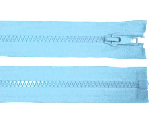 1 Stück Jacken Reißverschluss HellBlau - 50cm - teilbar