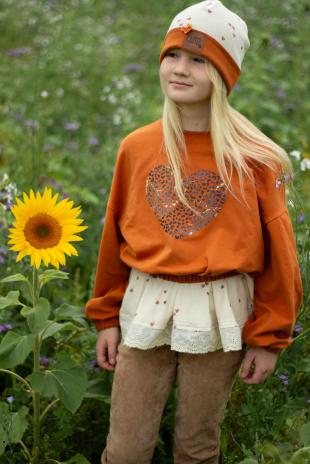 0,5 MTR. ♥ RIPPSTRICK JERSEY HERZCHEN - NATUR ♥