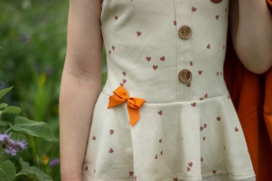 0,5 MTR. ♥ RIPPSTRICK JERSEY HERZCHEN - NATUR ♥