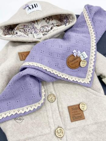 0,5 MTR. ♥ Doubelface Baumwollfleece BEIGE MELANGE - 100% Baumwolle ♥