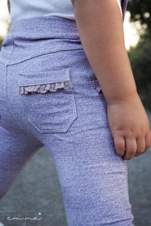 0,5 MTR. ♥ DENIM JEANS - JERSEY - LILA ♥