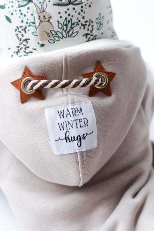 0,5 MTR. HEAVY SWEAT KUSCHLIGER WINTER SWEAT TAUPE MELANGE - 1123-Bündchen passt exakt dazu!