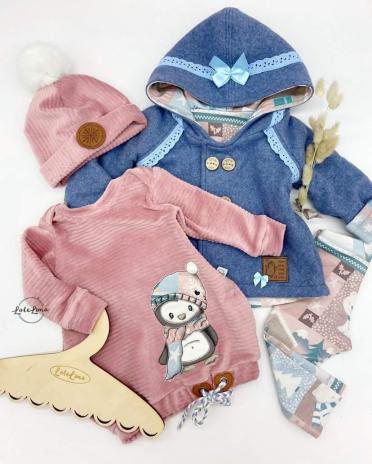 RESTSTÜCK 1,30 MTR. ♥ Doubelface Baumwollfleece DARK JEANS MELANGE - 100% Baumwolle ♥