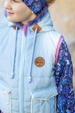 0,5 MTR. WINTERWALD LILA/ROYAL BLAU FRENCH TERRY