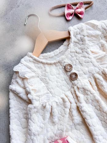 0,5 MTR. ♥ FROTTEE KNITTED LEO NATUR ♥