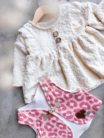 0,5 MTR. ♥ FROTTEE KNITTED LEO NATUR ♥