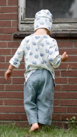 0,5 MTR. ♥ 100% LEINEN DuSTY MINT DuNKEL MELIERT ♥
