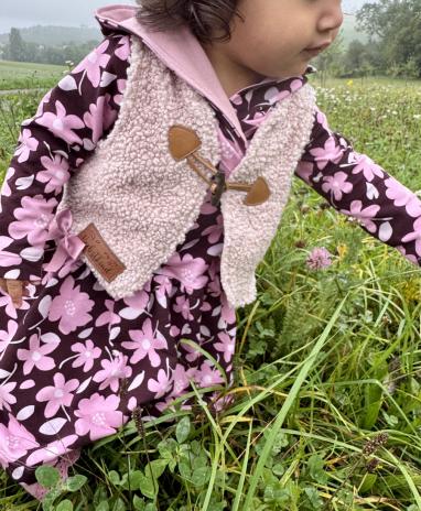 0,5 MTR. AUTUMN AUBERGINE FLOWERFIELD - FRENCH TERRY